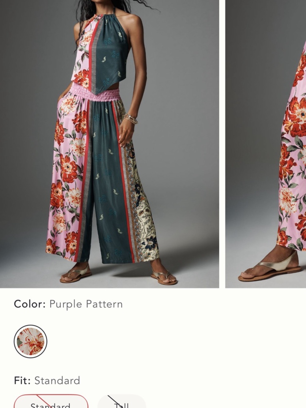 Anthropologie- The Summerset Pull-On Pants. Printed Silky Eddition